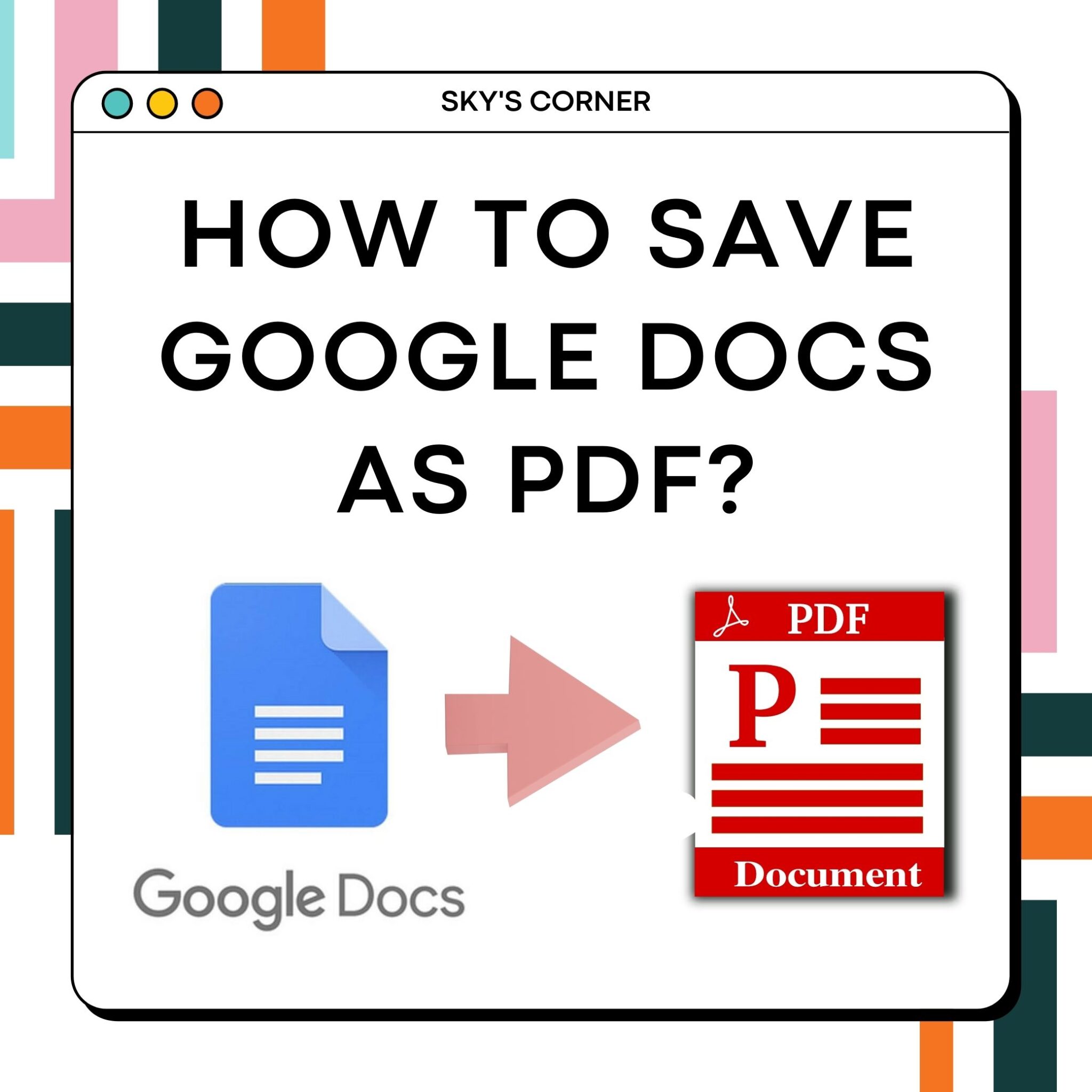 How to Save Google Docs as PDF? EASIEST WAY