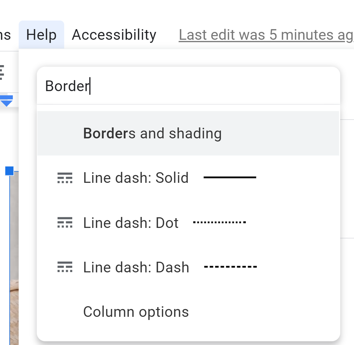 How to add a border on google docs