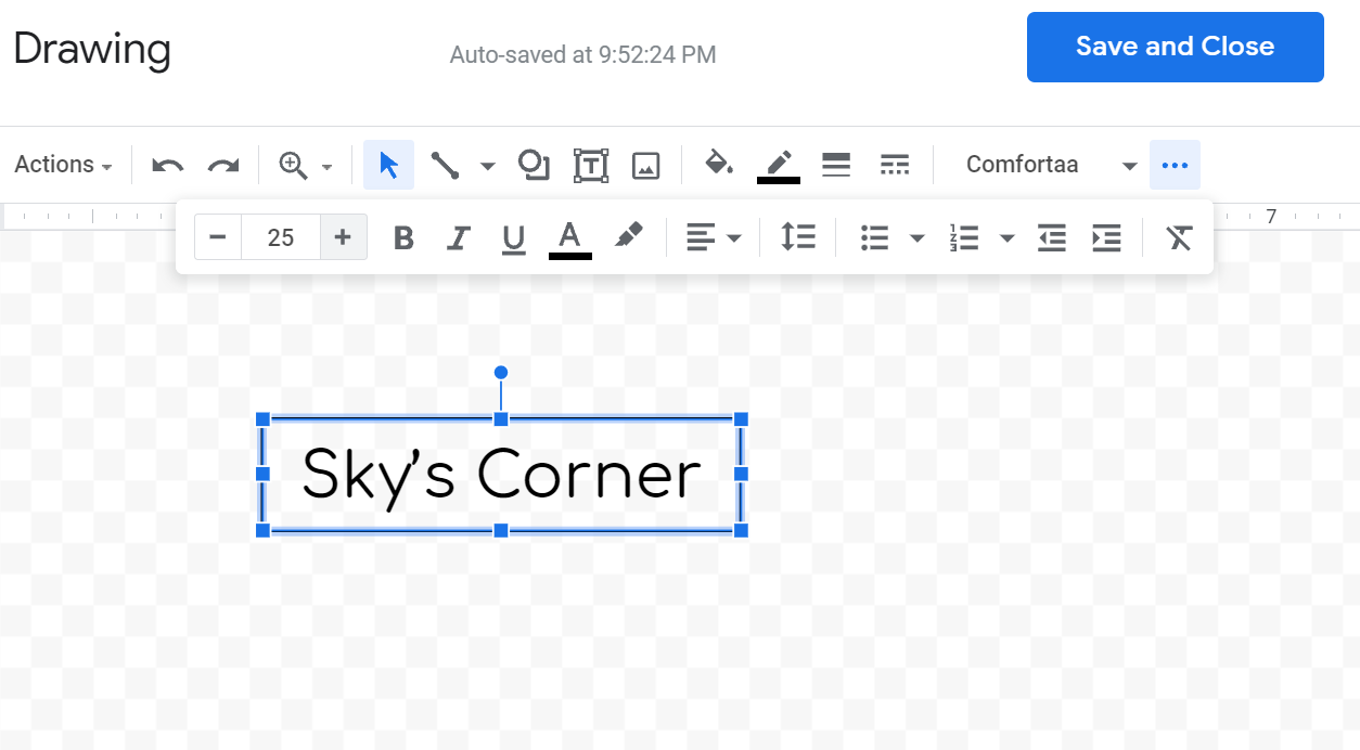 How to add textbox in Google Docs