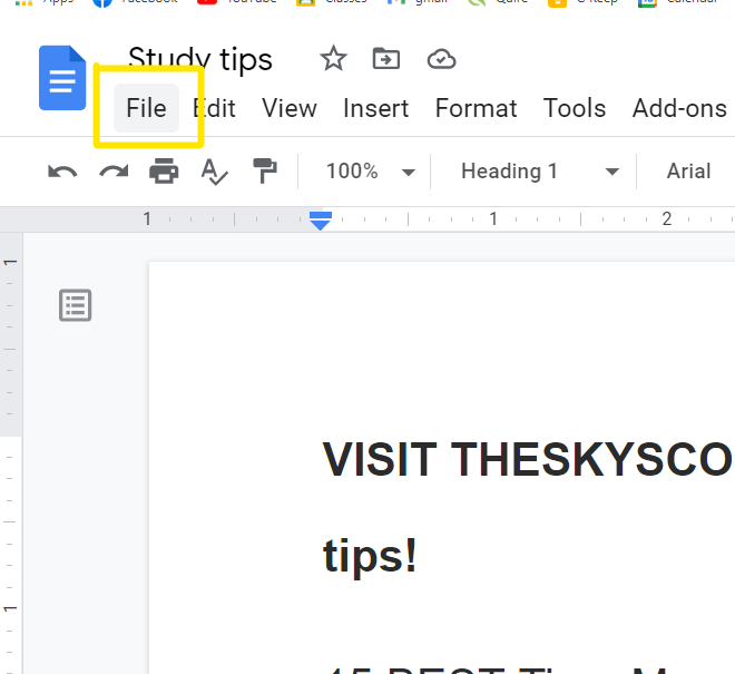 How to convert google doc to PDF - save as file