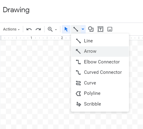 How to insert an arrow in Google docs