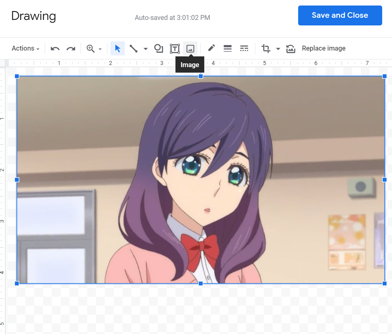 How to insert text on image google docs