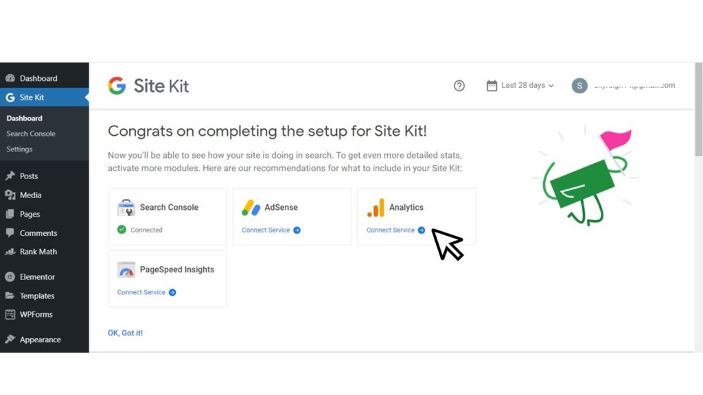 How to Add a New Website to Google Analytics? Google site kit in wordpress