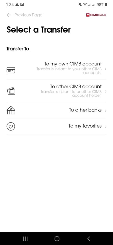 Transfer money from cimb bank account to another - Fast plus to upsave - send cash