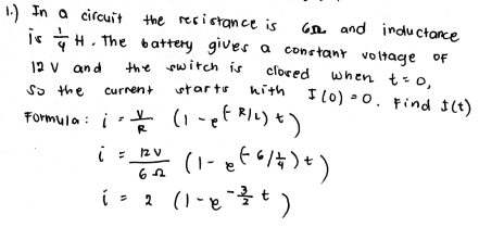 Circuit Problems with Differential Equations image 8