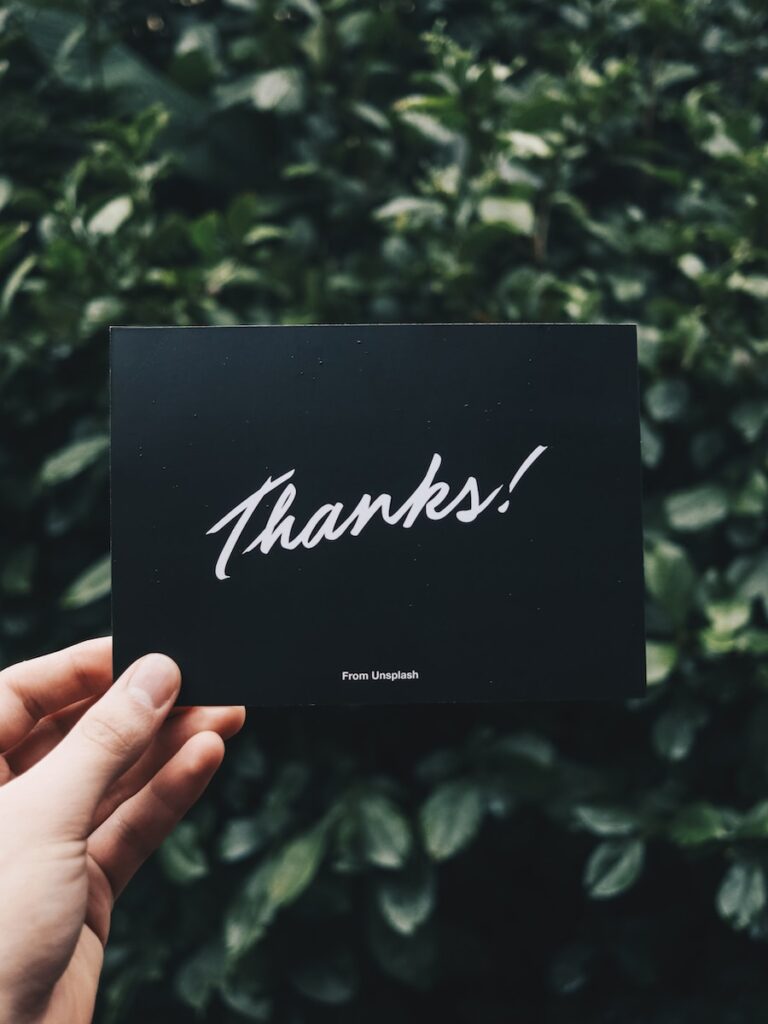 Other ways to say thank you